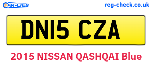 DN15CZA are the vehicle registration plates.