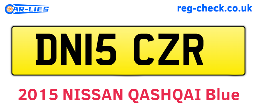 DN15CZR are the vehicle registration plates.
