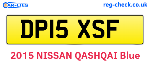 DP15XSF are the vehicle registration plates.