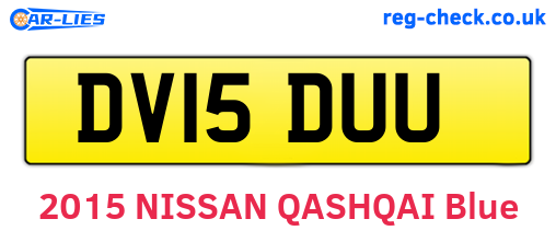 DV15DUU are the vehicle registration plates.