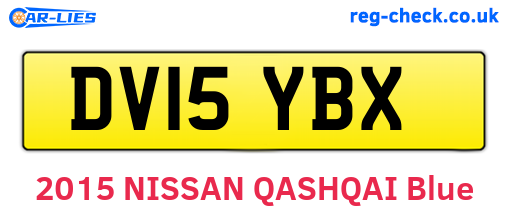 DV15YBX are the vehicle registration plates.