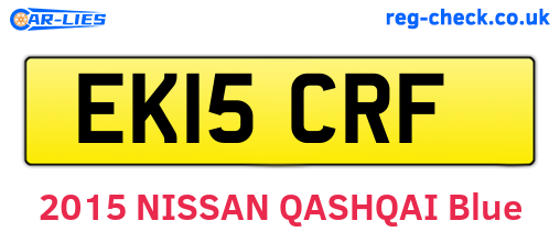 EK15CRF are the vehicle registration plates.