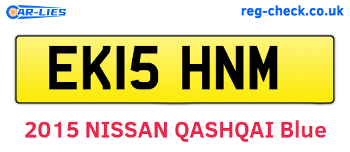 EK15HNM are the vehicle registration plates.