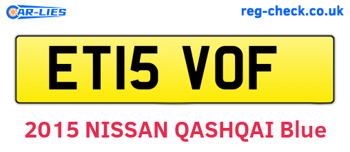 ET15VOF are the vehicle registration plates.
