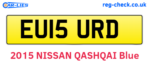 EU15URD are the vehicle registration plates.