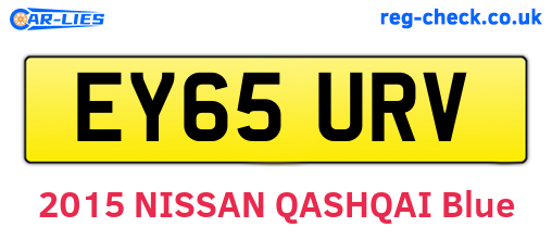 EY65URV are the vehicle registration plates.