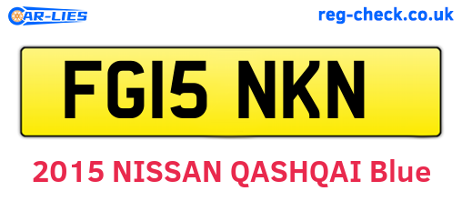 FG15NKN are the vehicle registration plates.