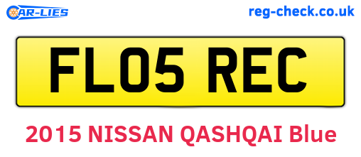 FL05REC are the vehicle registration plates.