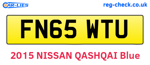FN65WTU are the vehicle registration plates.