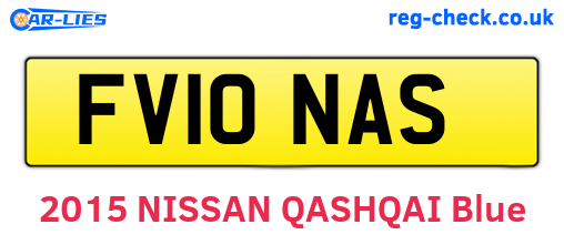 FV10NAS are the vehicle registration plates.