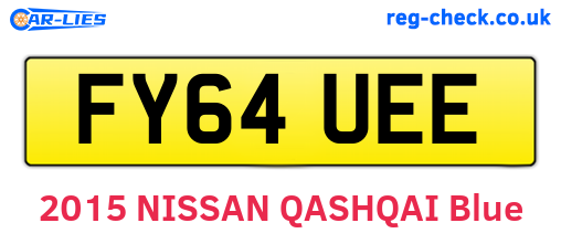 FY64UEE are the vehicle registration plates.