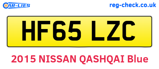 HF65LZC are the vehicle registration plates.