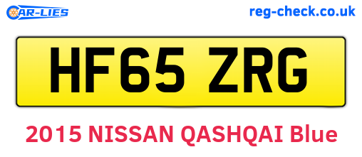 HF65ZRG are the vehicle registration plates.