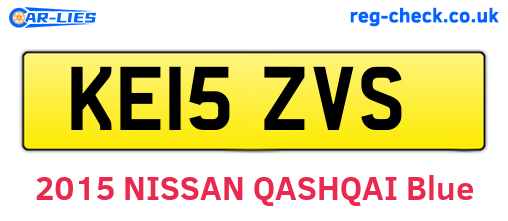 KE15ZVS are the vehicle registration plates.