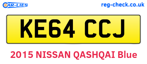KE64CCJ are the vehicle registration plates.