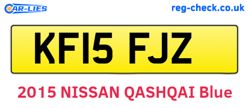 KF15FJZ are the vehicle registration plates.