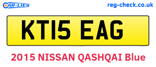 KT15EAG are the vehicle registration plates.