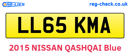 LL65KMA are the vehicle registration plates.