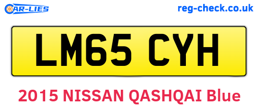 LM65CYH are the vehicle registration plates.