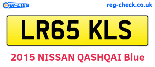 LR65KLS are the vehicle registration plates.