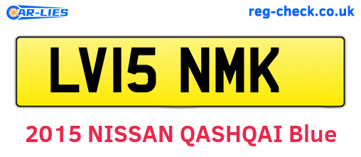 LV15NMK are the vehicle registration plates.
