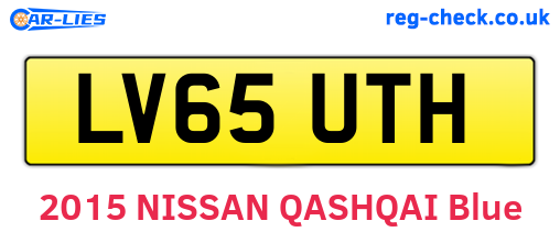 LV65UTH are the vehicle registration plates.