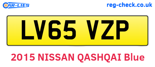 LV65VZP are the vehicle registration plates.