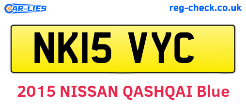 NK15VYC are the vehicle registration plates.