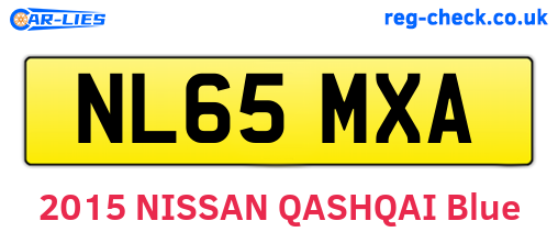 NL65MXA are the vehicle registration plates.