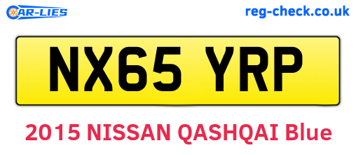 NX65YRP are the vehicle registration plates.