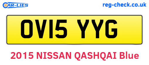 OV15YYG are the vehicle registration plates.
