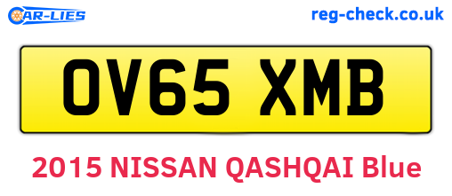 OV65XMB are the vehicle registration plates.