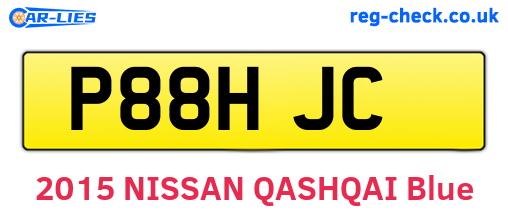 P88HJC are the vehicle registration plates.