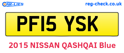 PF15YSK are the vehicle registration plates.