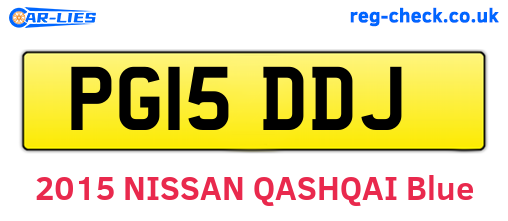 PG15DDJ are the vehicle registration plates.