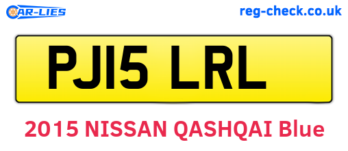PJ15LRL are the vehicle registration plates.
