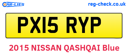 PX15RYP are the vehicle registration plates.