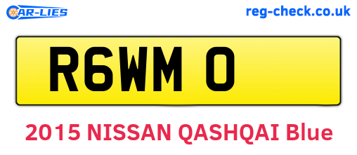 R6WMO are the vehicle registration plates.
