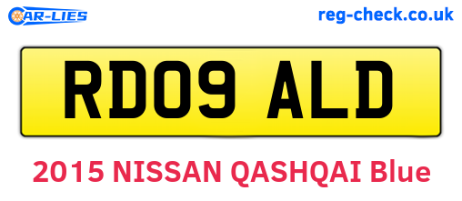 RD09ALD are the vehicle registration plates.