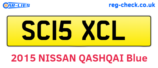 SC15XCL are the vehicle registration plates.