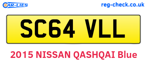 SC64VLL are the vehicle registration plates.
