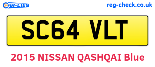 SC64VLT are the vehicle registration plates.