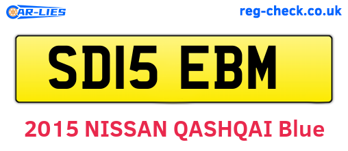 SD15EBM are the vehicle registration plates.