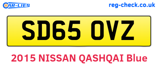 SD65OVZ are the vehicle registration plates.