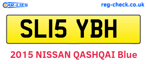 SL15YBH are the vehicle registration plates.
