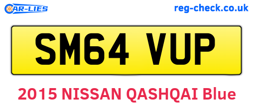 SM64VUP are the vehicle registration plates.