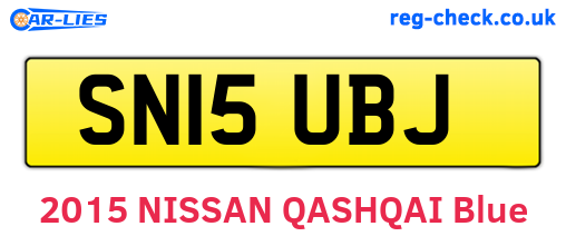 SN15UBJ are the vehicle registration plates.