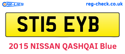 ST15EYB are the vehicle registration plates.