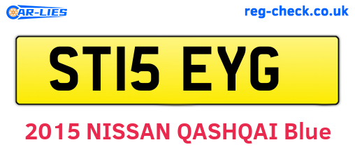 ST15EYG are the vehicle registration plates.