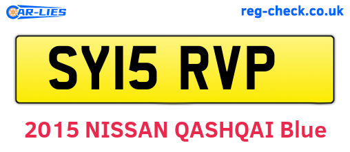 SY15RVP are the vehicle registration plates.